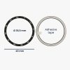 Rama cadran kwmobile pentru Samsung Galaxy Watch 5 (44mm), Aluminiu, Negru/Gri, 60203.01