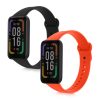 Set 2 curele kwmobile pentru Xiaomi Redmi Smart Band Pro, Silicon, Negru/Portocaliu, 57425.05