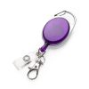 Breloc extensibil pentru insigna de identitate Kwmobile, Violet, Plastic, 45057.38