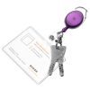 Breloc extensibil pentru insigna de identitate Kwmobile, Violet, Plastic, 45057.38