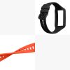 Set 2 curele kwmobile pentru Huawei Band 7/Band 6, Silicon, Negru/Portocaliu, 58914.05