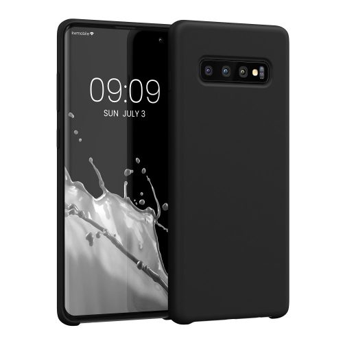 Husa kwmobile pentru Samsung Galaxy S10 Plus, Silicon, Negru, 49028.47