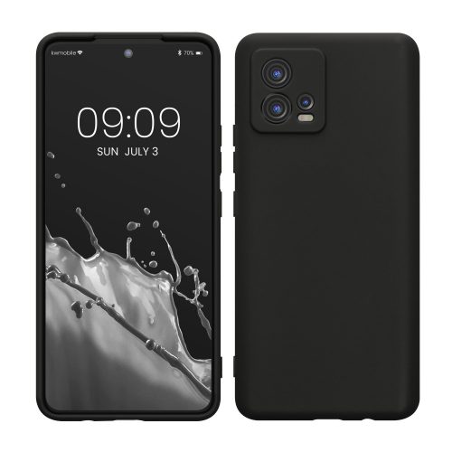 Husa kwmobile pentru Motorola Moto G72, Silicon, Negru, 60342.47