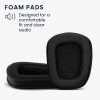 Set 2 Earpads kwmobile pentru Logitech G933/G633, Piele ecologica, Negru, 60362.01