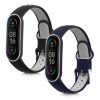 Set 2 curele kwmobile pentru Xiaomi Mi Smart Band 6/Mi Band 6/Band 5, Silicon, Negru/Gri, 59792.03