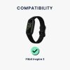 Cablu de alimentare kwmobile pentru Fitbit Inspire 3, Plastic, Negru, 60370.01