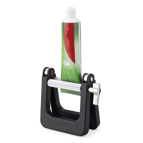 Dispenser pasta de dinti Kwmobile, Negru/Argintiu, Metal, 45488.03