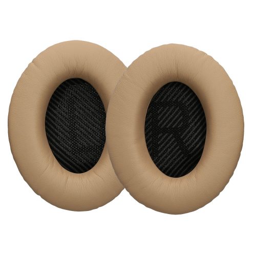 Set 2 Earpads kwmobile pentru Bose Quietcomfort 35 /QC35 , Piele ecologica, Maro, 44519.11