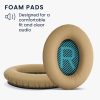 Set 2 Earpads kwmobile pentru Bose Soundlink Around-Ear Wireless II, Piele ecologica, Maro, 45044.11