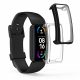 Set 2 Huse Kwmobile pentru Fitbit Inspire 3/Inspire 2/Ace 3, Silicon, Transparent/Negru, 53870.05