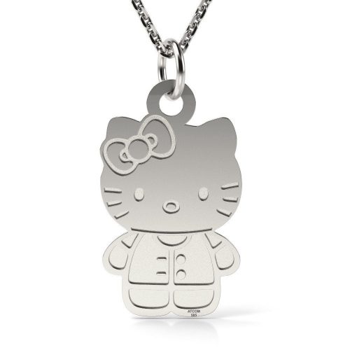 Lantisor cu pandantiv din argint model Hello Kitty