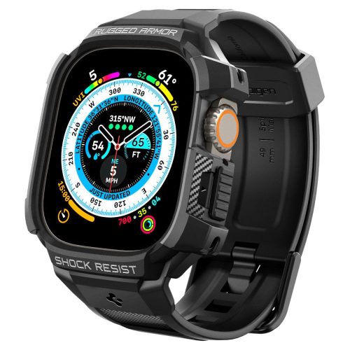 Curea Spigen Rugged Armor Pro pentru Apple Watch Ultra 1/2 (49 mm) Negru